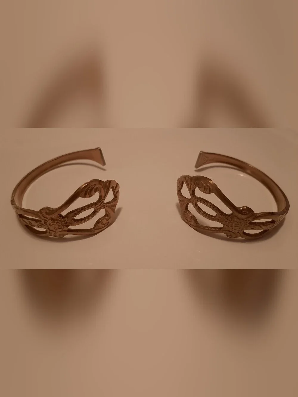 2 Gold Stainless Steel Open Cuff Bracelet - Women Accessories